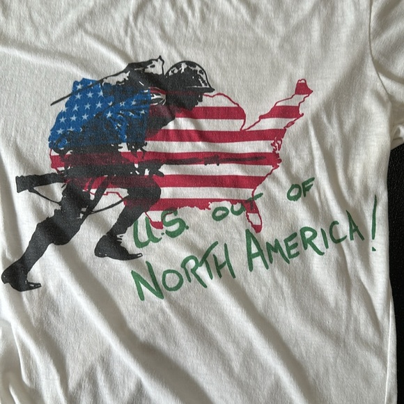 Vintage “U.S Out Of North America!” t-shirt from 1980s - Picture 2 of 4